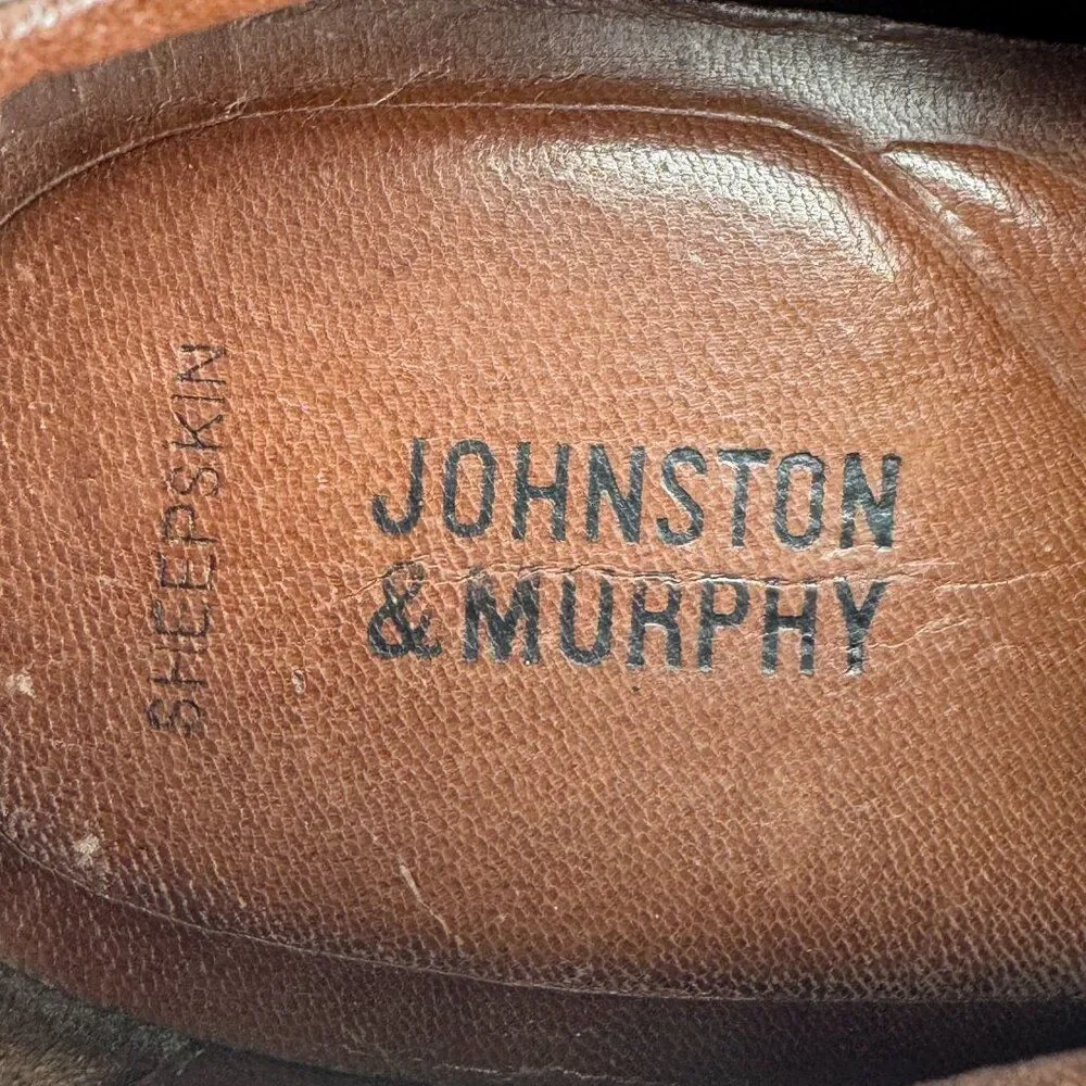 Johnston & Murphy Brown Leather Oxford Shoes Size 10 M